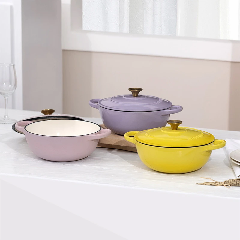 （内地）YANZAO/焱造铸铁珐琅锅23口径二代妈咪万能炒锅（无螺母）