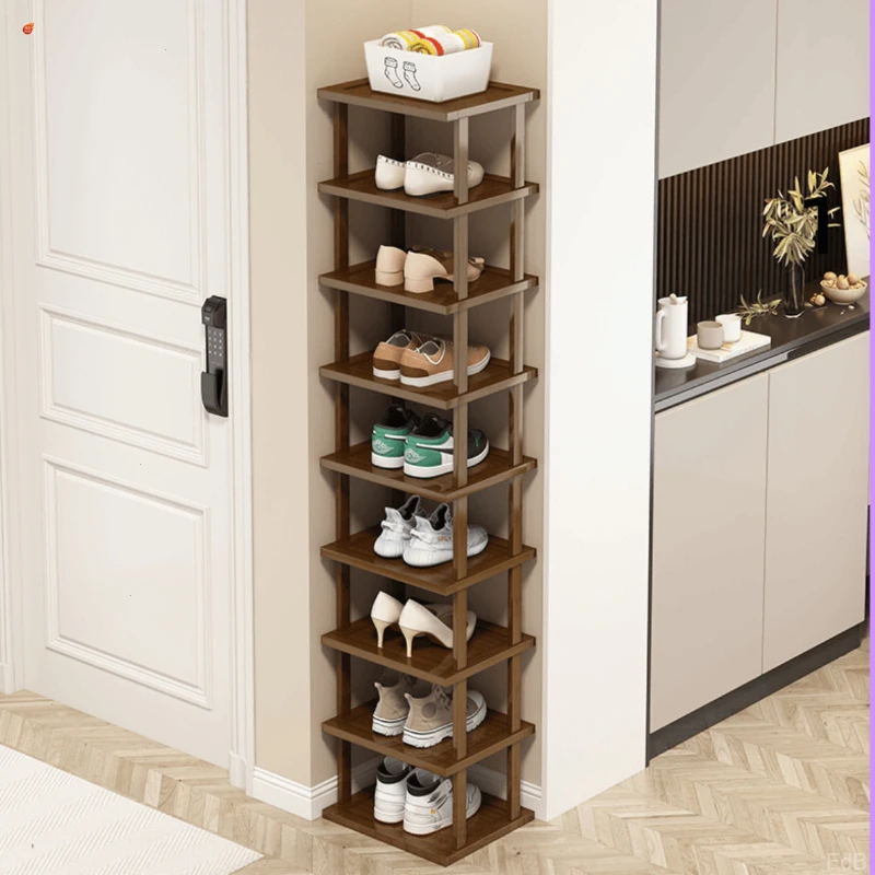 家用置物架防尘多层鞋架子简易门口宿舍收纳学生鞋柜子楠竹经济型