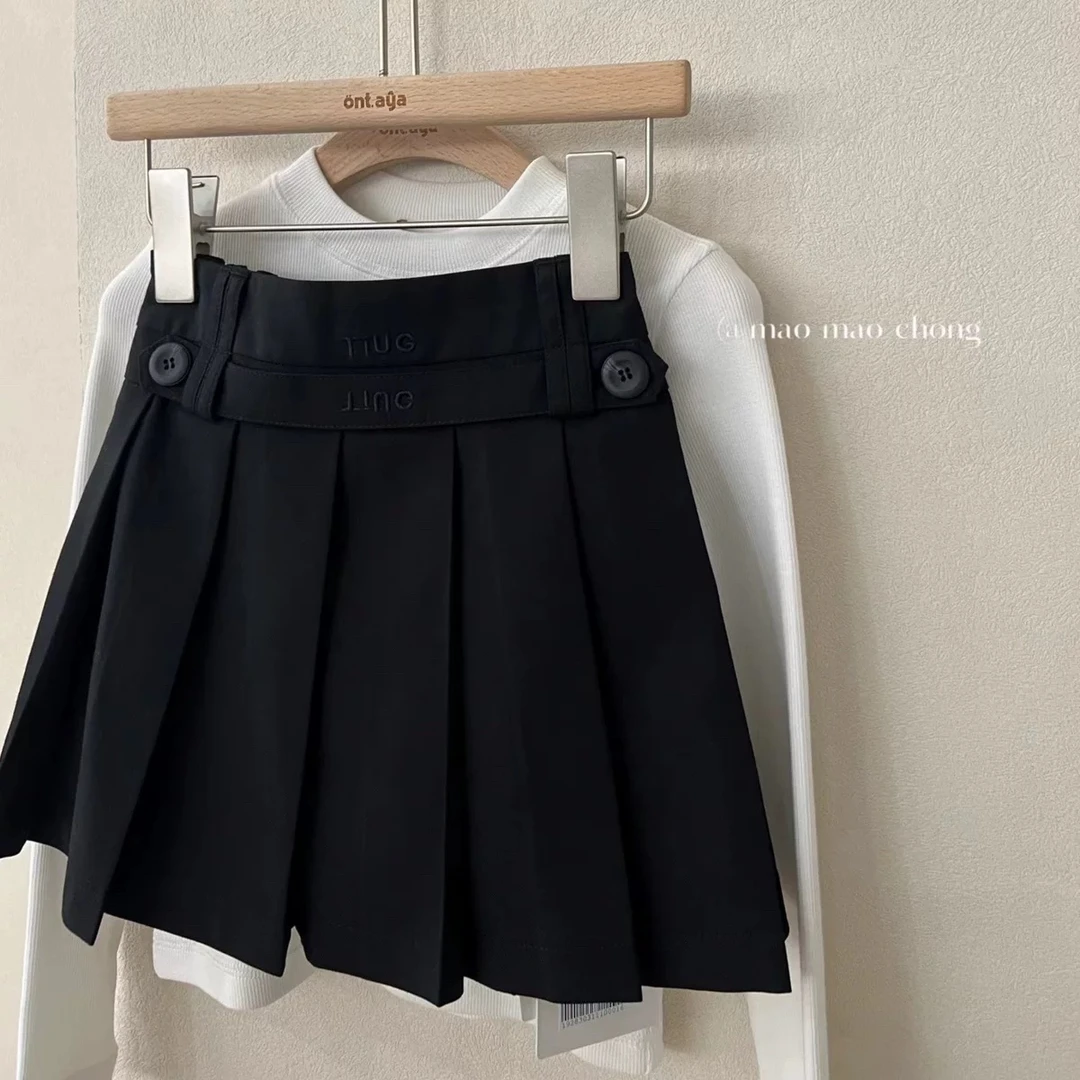 KIKIAND2024秋季新款显瘦洋气韩版学院风百褶裙--24571