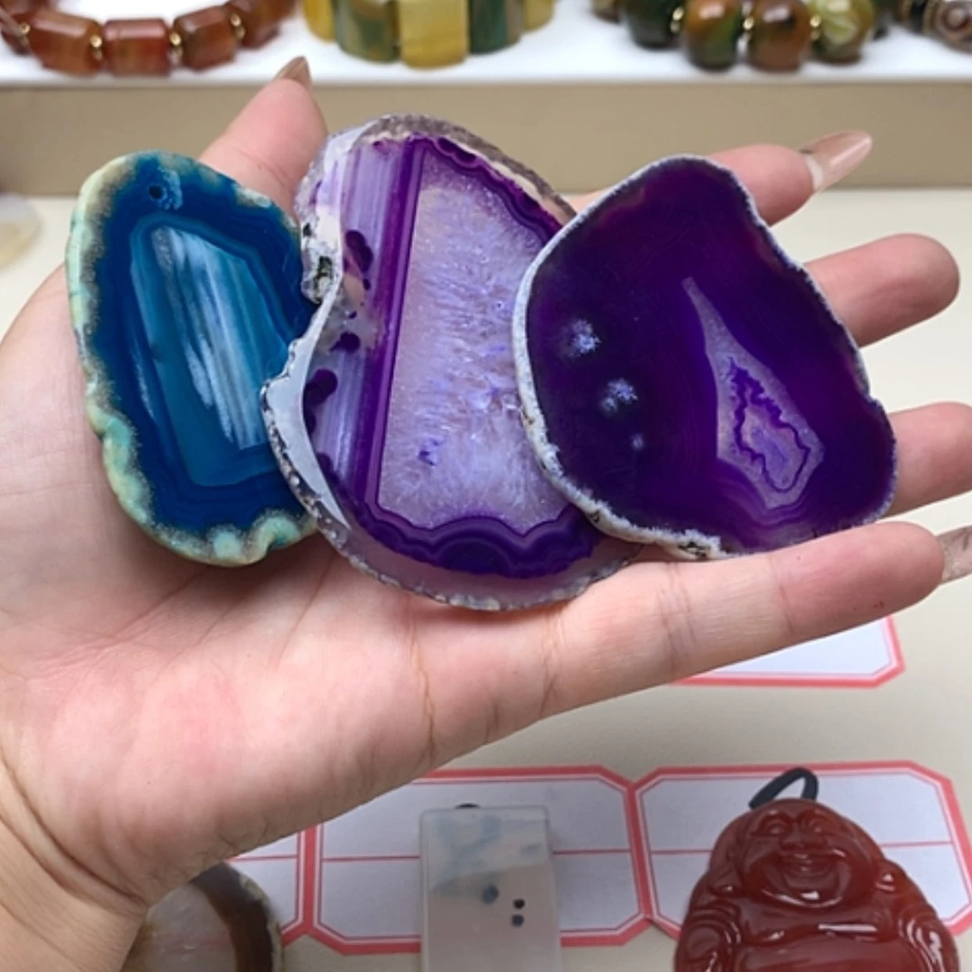 【闪购商品】玛瑙/玉髓挂件未镶嵌仲**分