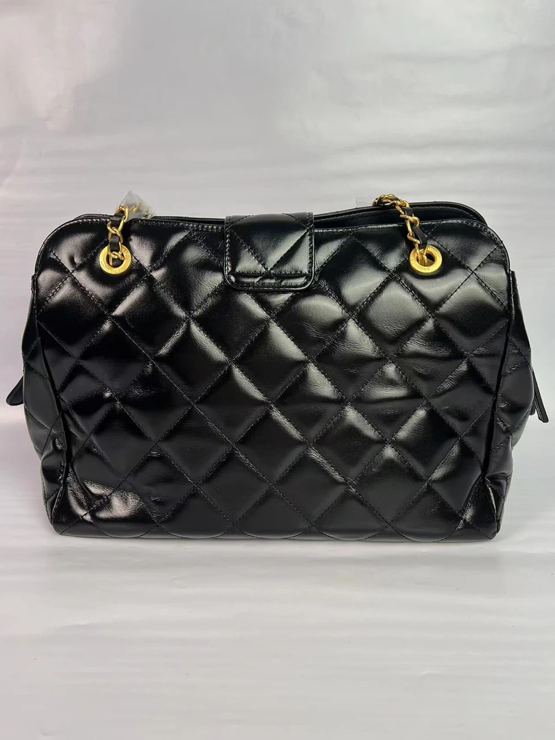 DY/大尹 .原创设计 对版头层牛皮手工单肩腋下包3938黑 头层牛皮