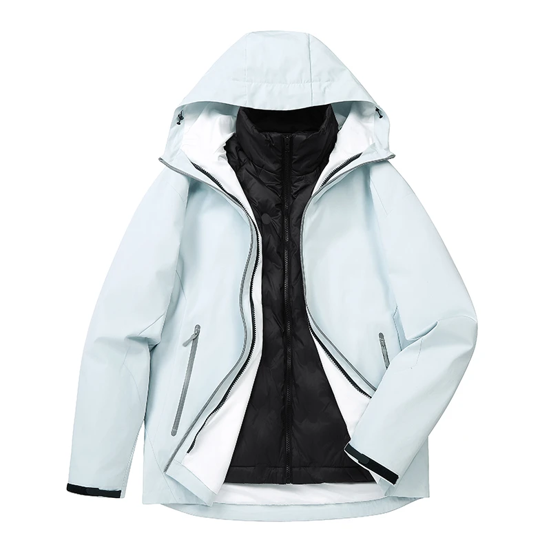 【雪山之巅】锋王！男女同款三合一冲锋衣！一体冷压充绒！