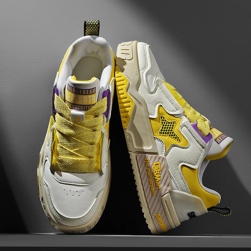 春秋新款男鞋子潮流百搭板鞋复古小众出街潮鞋港风休闲运动鞋潮鞋