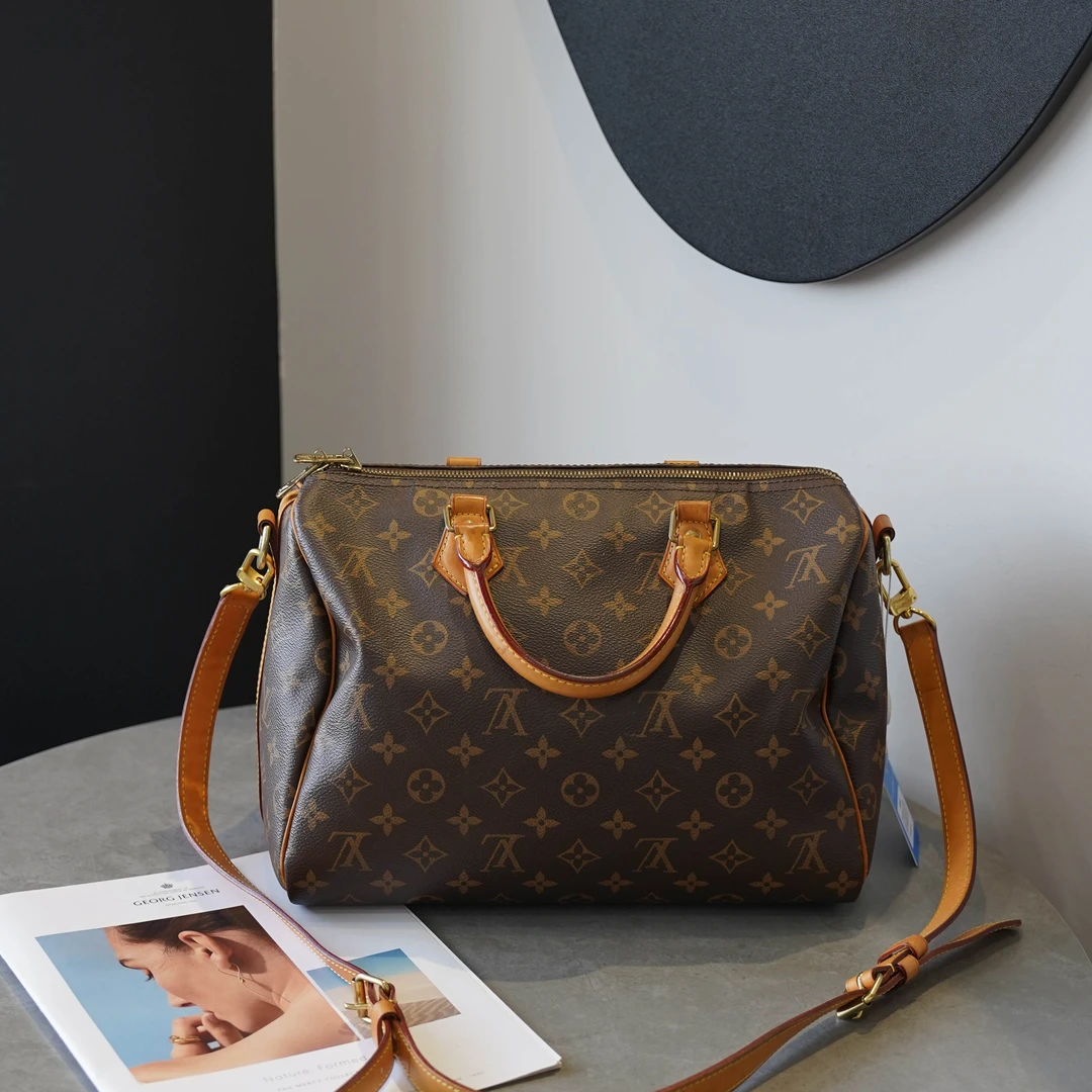 95新 LouisVuitton/路易威登 大有/speedy30单肩包/77195