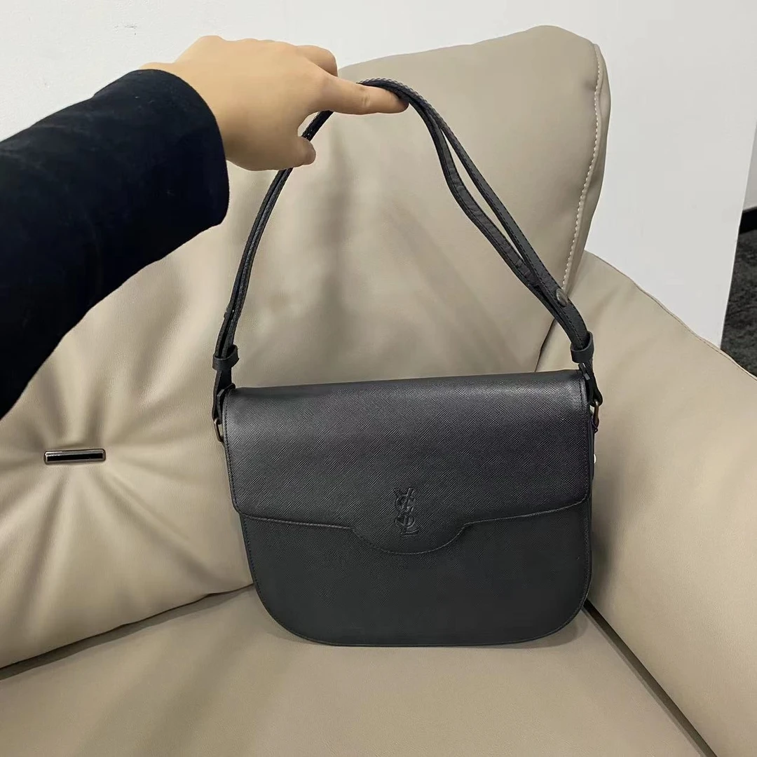 95新 YSL/圣罗兰 大有/YSL黑色单肩包/J01002