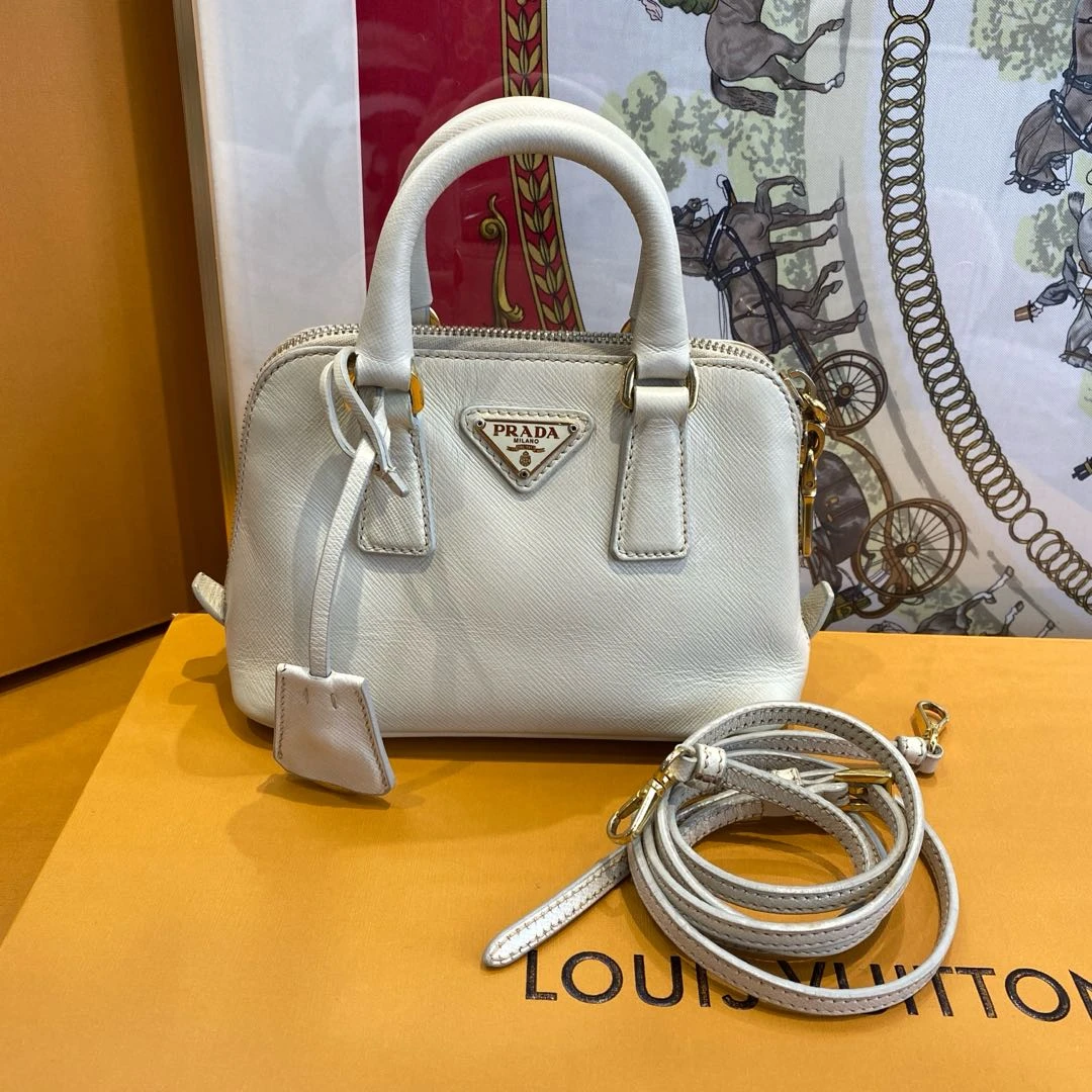 95新 Prada/普拉达 大有/贝壳手提单肩斜挎包/58411