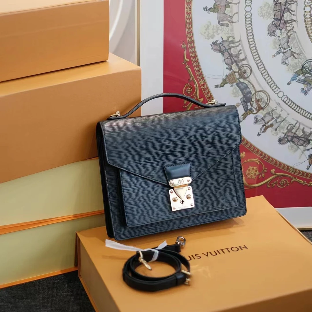 95新 LouisVuitton/路易威登 大有/LV水波纹蒙梭手提包/DJ013