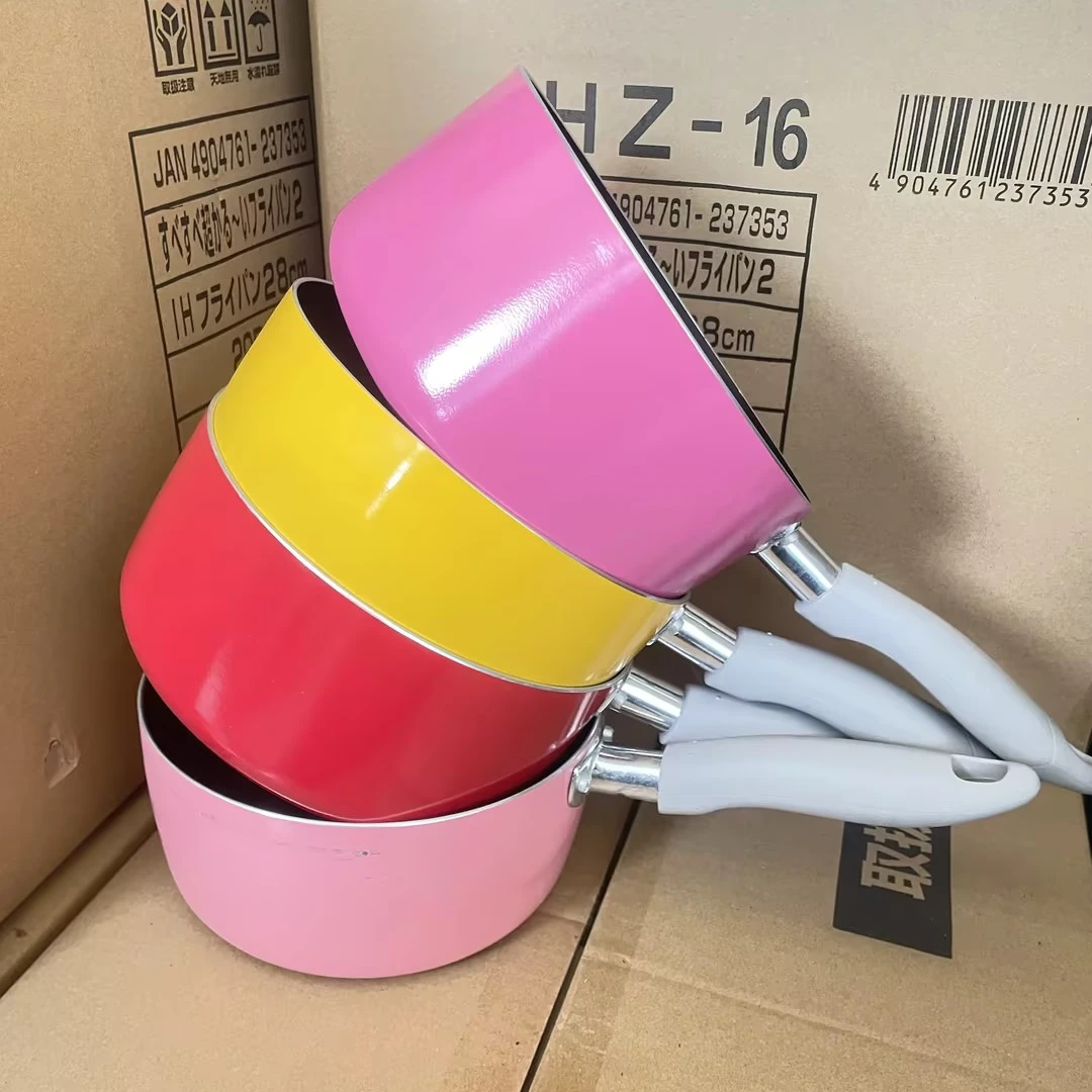 【清友团锅具专场】18cm黄色小奶锅  带手柄