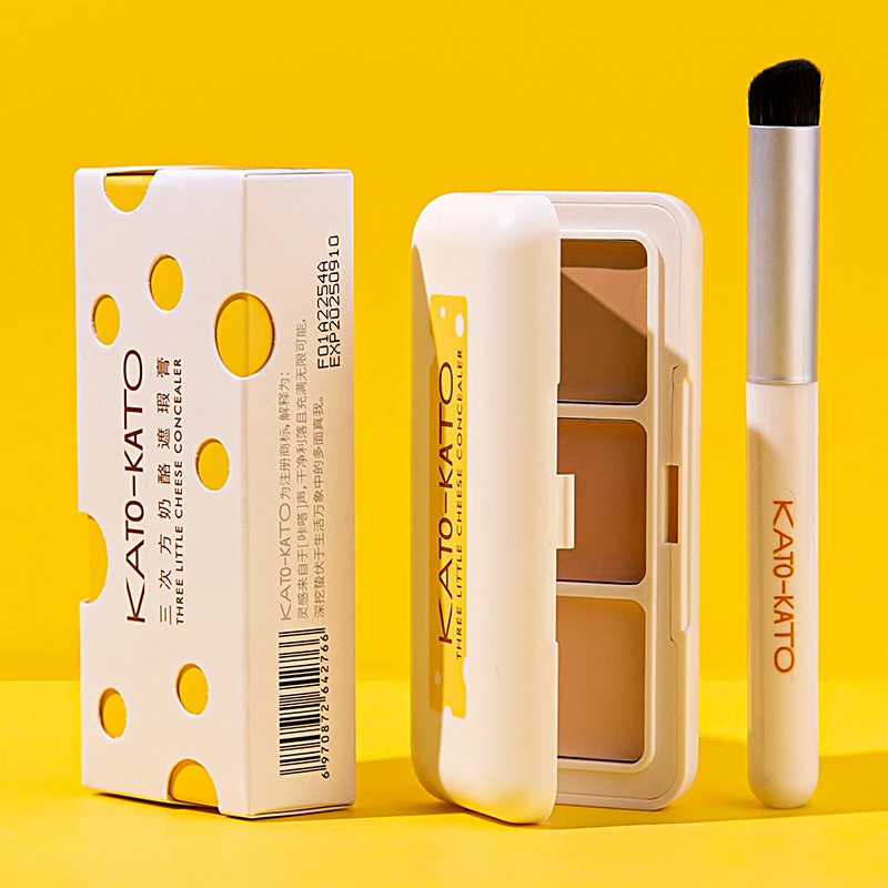 KATO-KATO三次方奶酪遮瑕膏水润细腻贴肤持妆ktao遮瑕盘粉底膏女