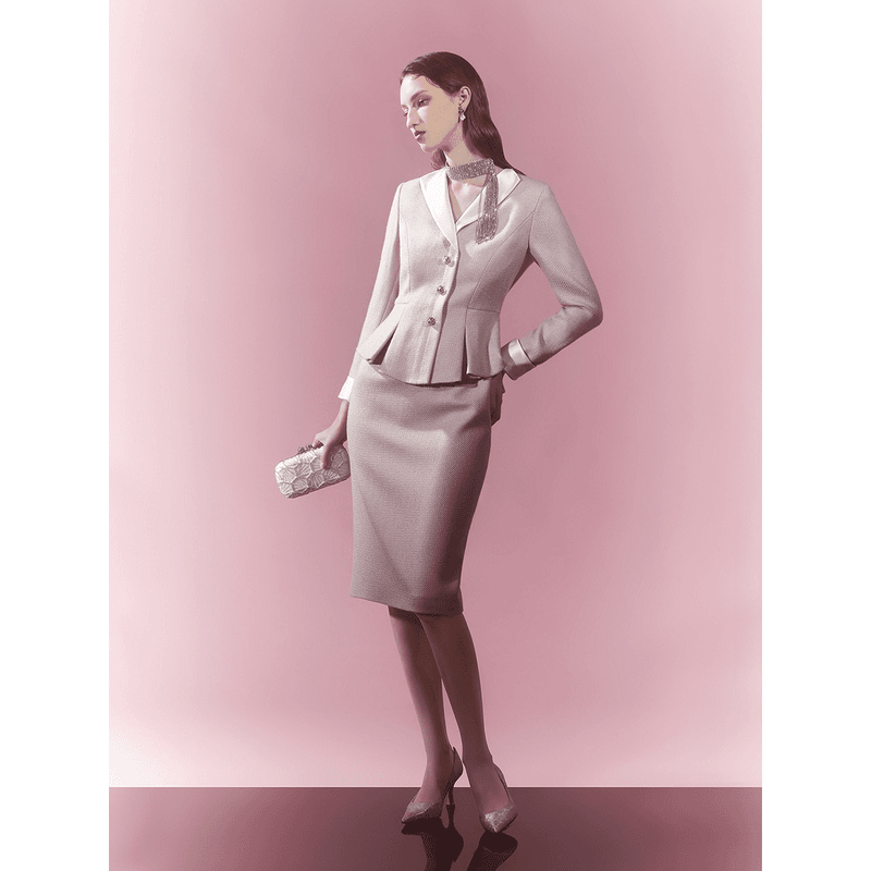 【名媛千金】SongofSong歌中歌小香风粉色淑女时尚连衣裙5C62505190