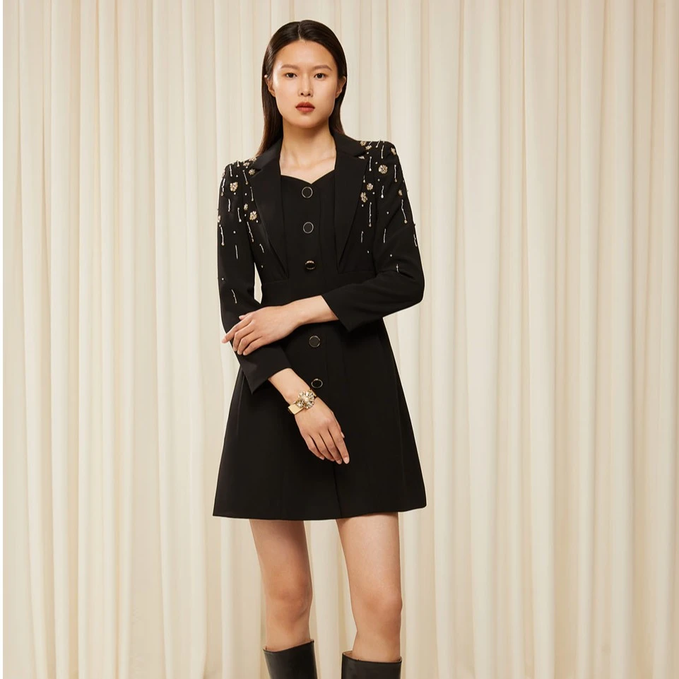 Song of Song/歌中歌小香风时尚气质法式轻奢连衣裙5C63305116