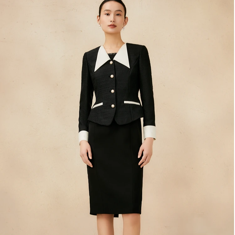 Song of Song歌中歌25黑白高级商务西装上衣外套5C65110020