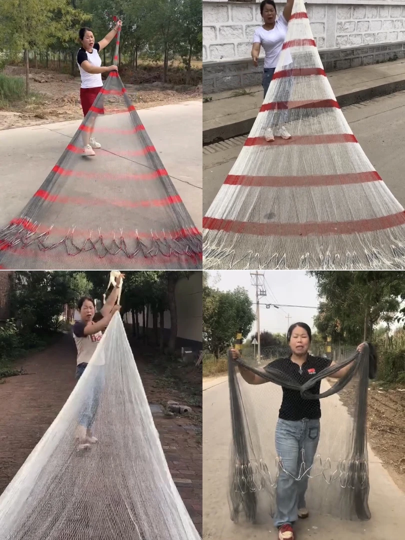 大力马线，三指网眼，吊好兜三米半，直径5.3米，重7.5斤双扣，七