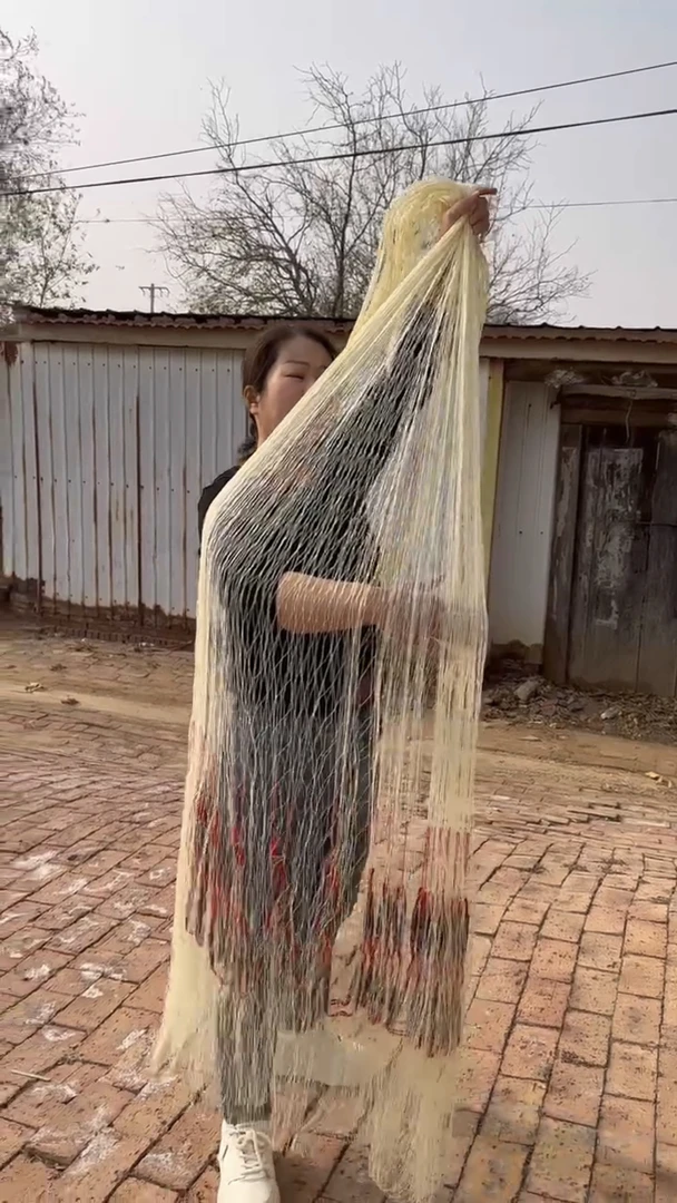 八遍大力马线，五指吊好兜3.5米，直径5,3米重7.5斤，线