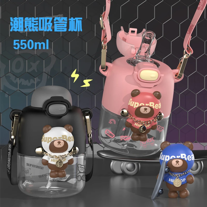 NO1BABY牌网红熊儿童夏季水杯高颜值可爱女生tritan耐高温水杯