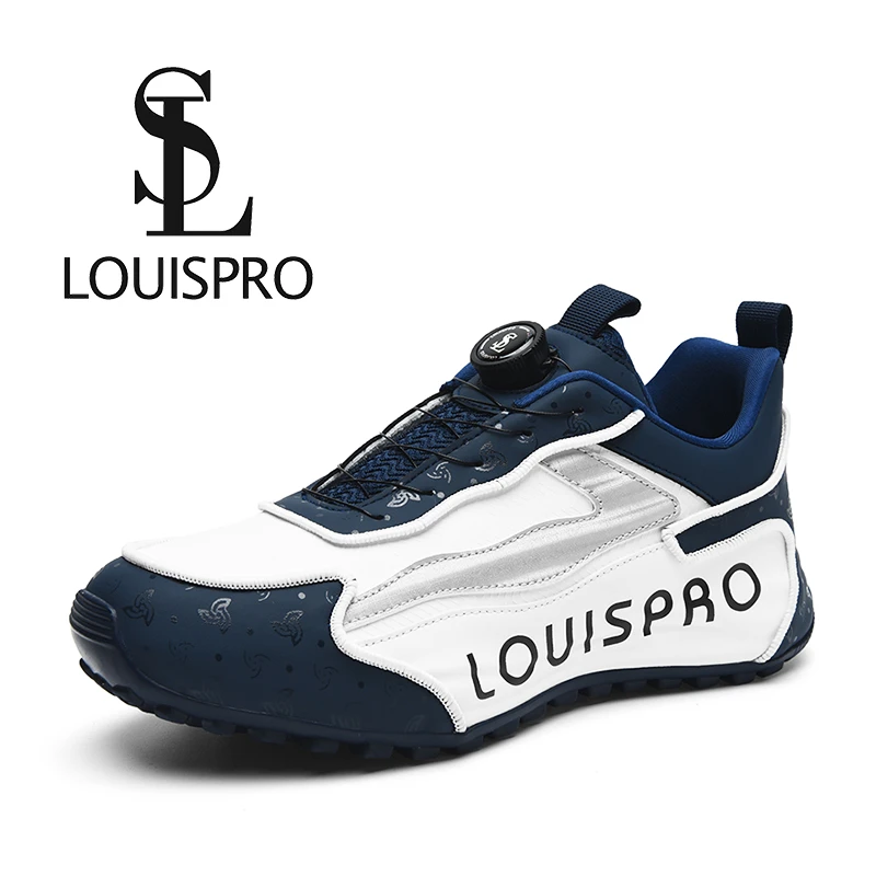 【LOUISPRO】免系带科技旋钮休闲鞋防滑减震运动鞋男士时尚低帮鞋