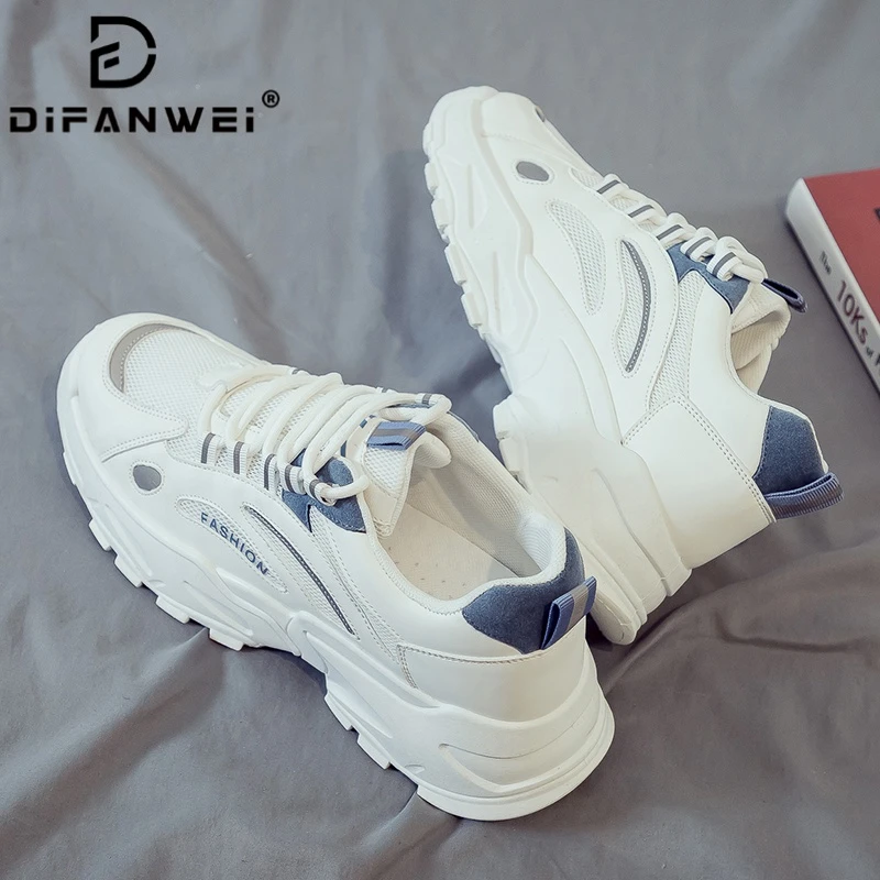 夏季新款潮流男鞋透气跑步老爹板鞋子男士防臭网面鞋休闲运动潮鞋