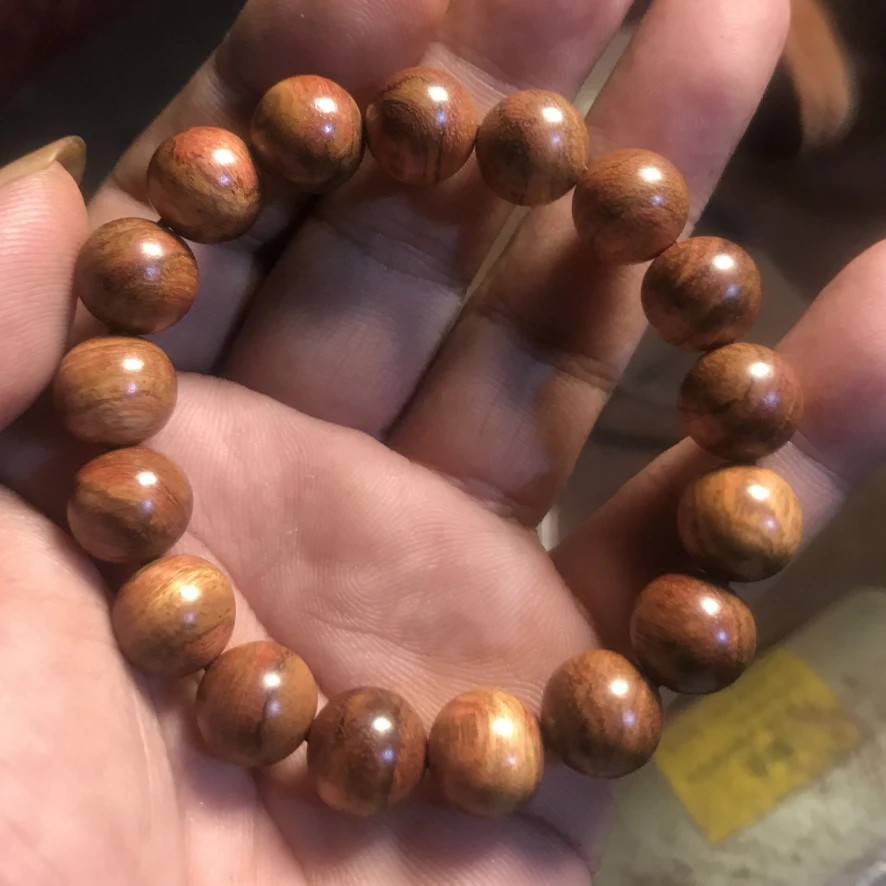 海南黄花梨虎皮纹1.2圆珠手串