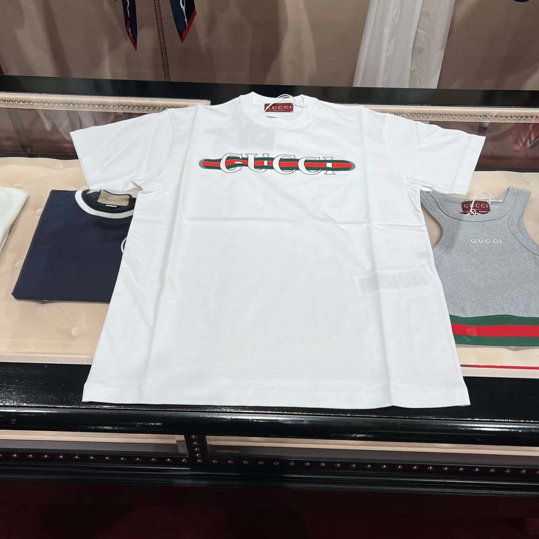 全新未使用 GUCCI/古驰 Gucci女士白色夏季简洁休闲短袖 宽松版型