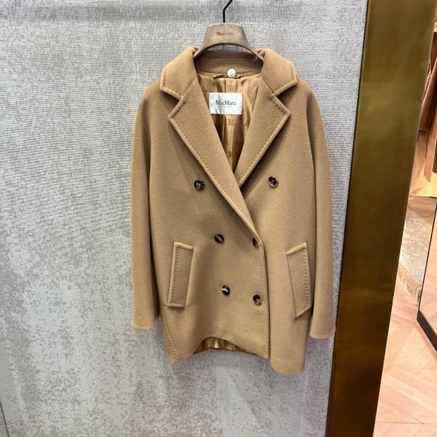 全新未使用 MaxMara Maxmara女士经典驼色短款大衣 Madame短款