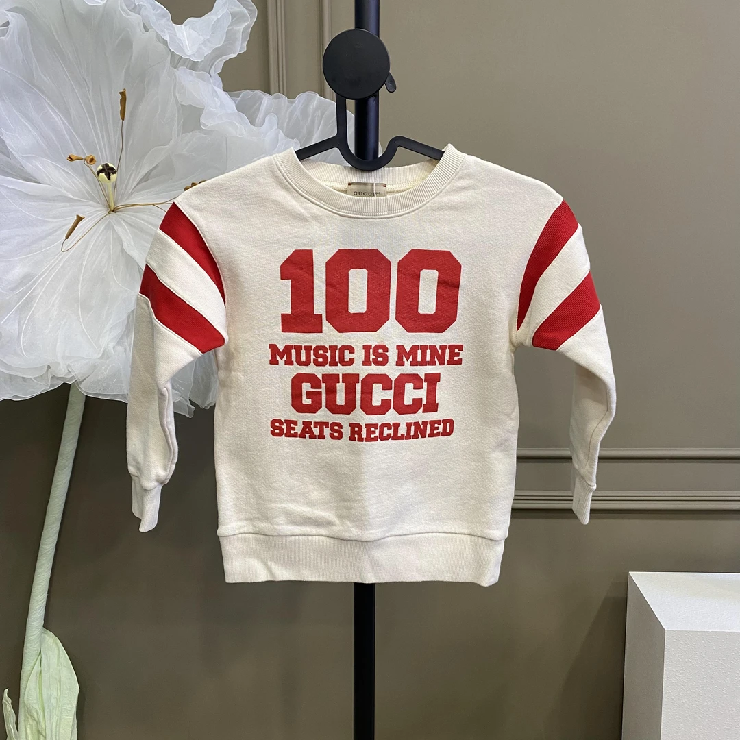 95新 GUCCI/古驰 潮奢/Gucci古驰/s码/白色休闲童装卫衣/0126002