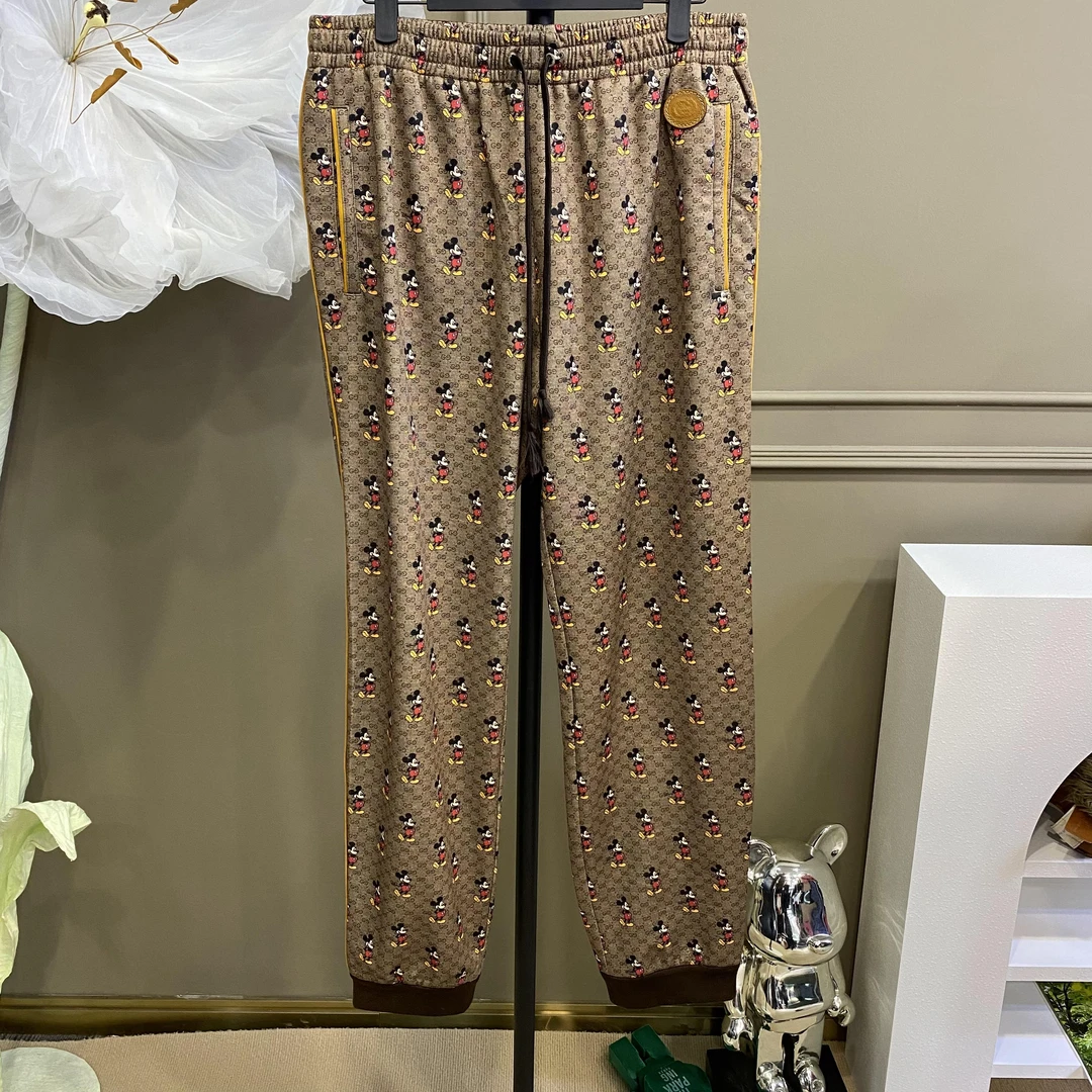 95新 GUCCI/古驰 潮服/GUCCI/m码/米老鼠联名满印裤子/00770020