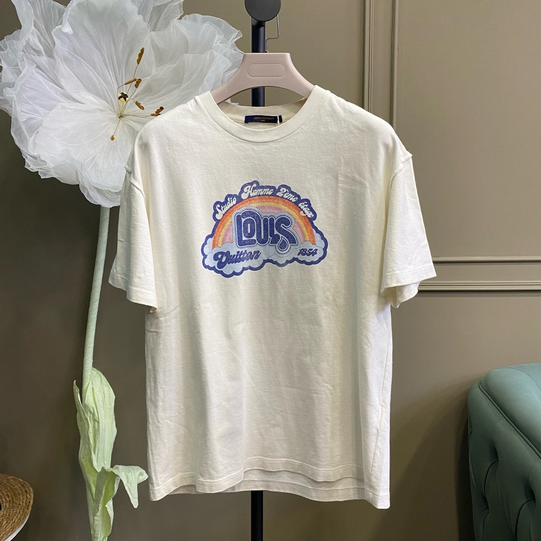 95新 LouisVuitton/路易威登 潮服/LV/L码/白色短袖/70290008