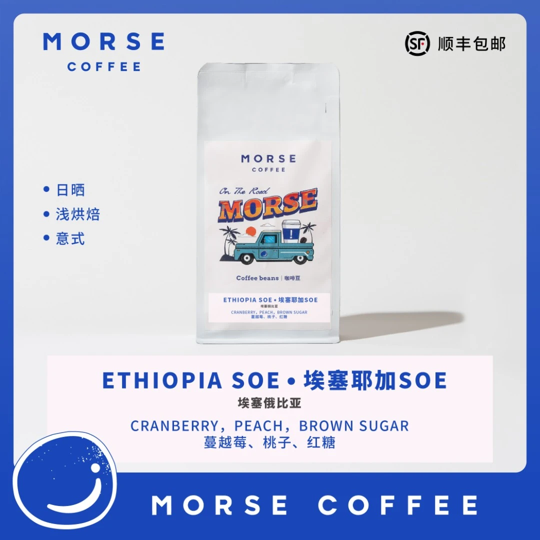 MORSE 埃塞SOE意式咖啡豆 体验装 果酸花香专业浅烘焙 咖啡豆100g