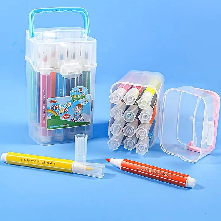 汇多乐24色大容量六角软头可洗水彩笔--XD文具