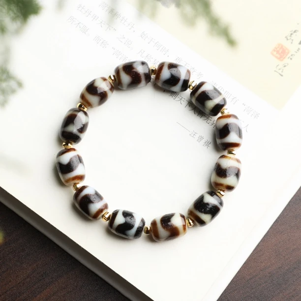 莹娘子｜牙黄虎牙玛瑙珠珠手串多样性发货