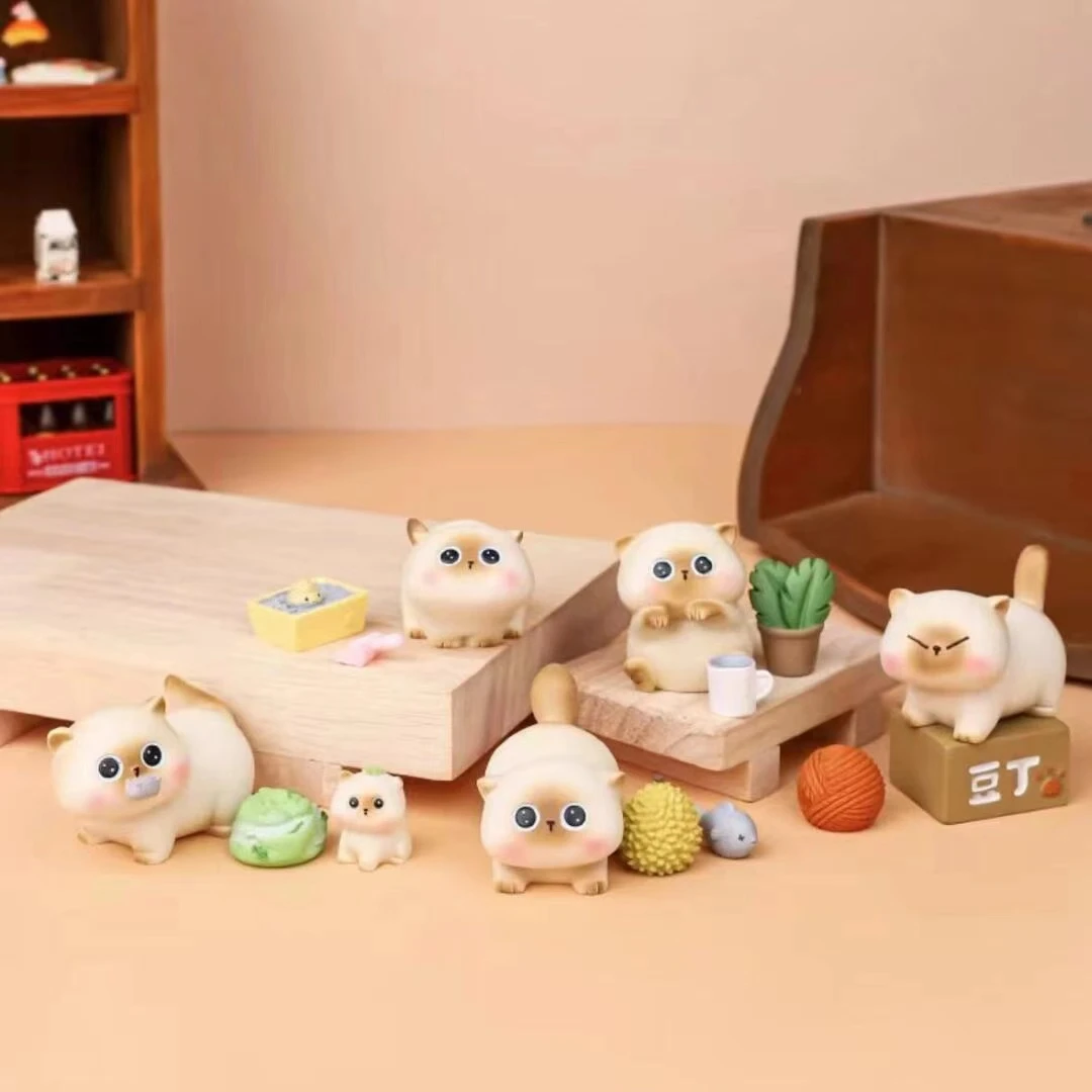 【豆丁小猫咪】可爱公仔创意摆件治愈系少女心摆设车载手工动物立体