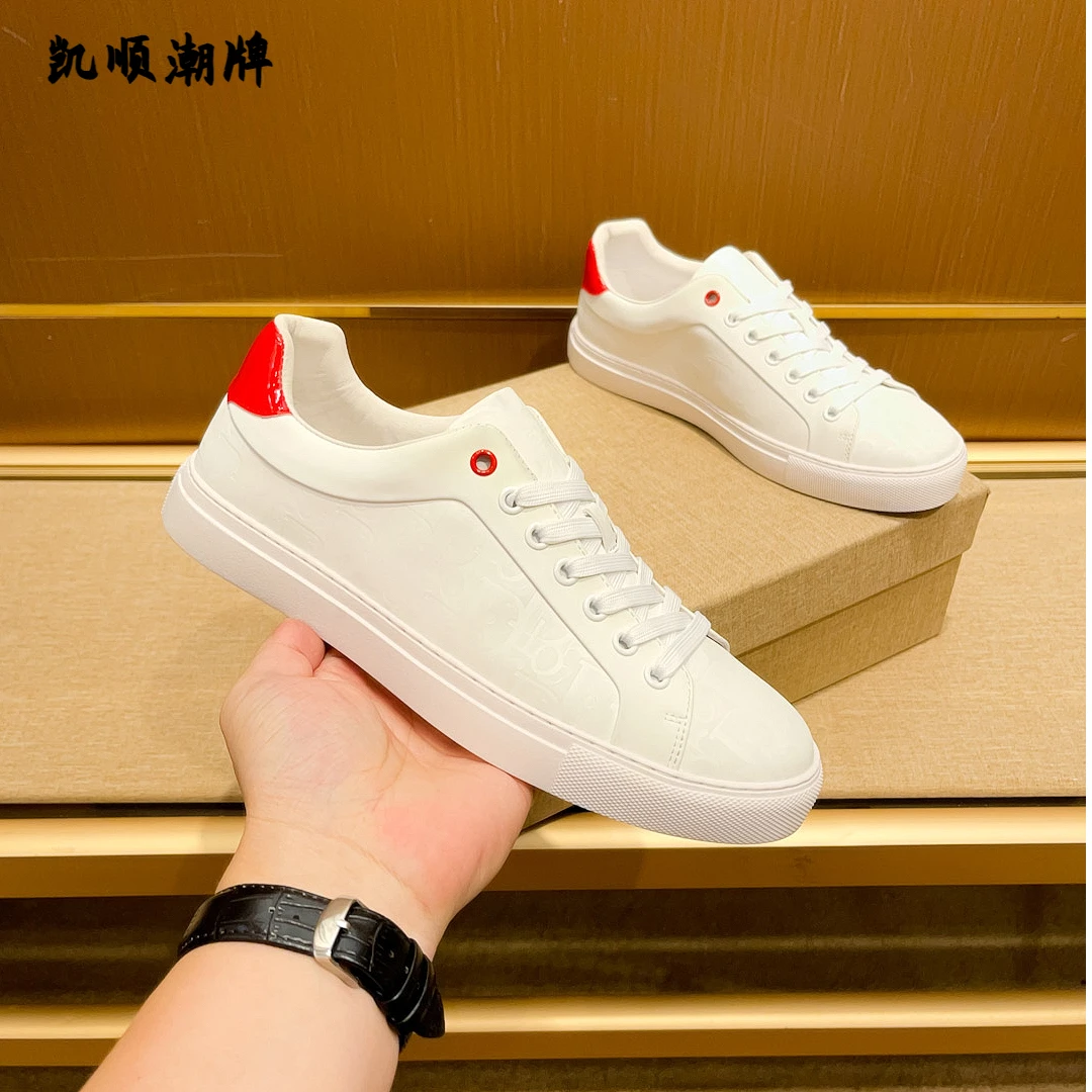 欧货轻奢高端小白鞋男真皮欧美潮牌男鞋时尚休闲板鞋欧货潮男鞋子