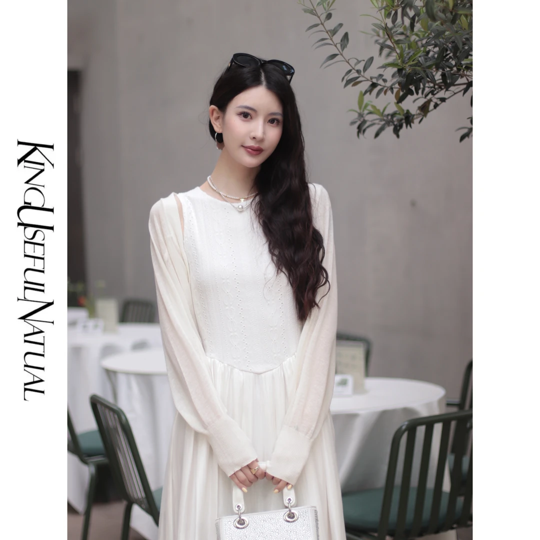 KUN【夏日衣橱必备】亚麻天丝哦！连肩袖一片式坎肩针织开衫