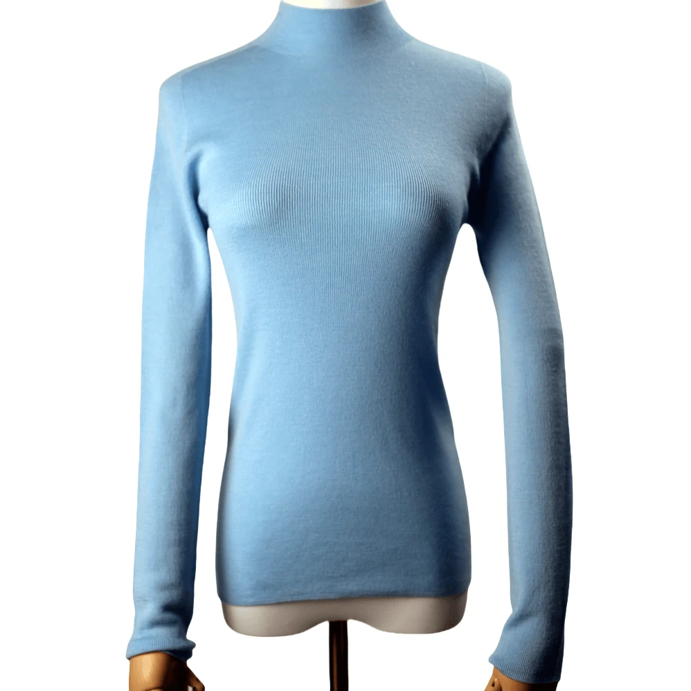 超薄修身版绵羊毛半高领打底衫长袖百搭