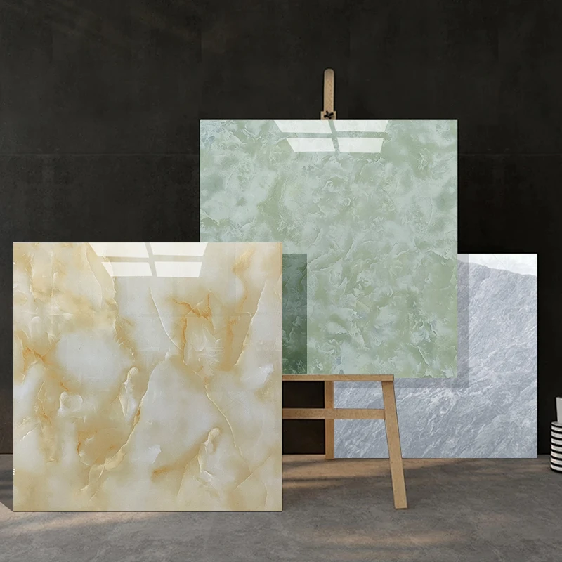 佛山瓷砖800x800客厅耐磨防滑地板砖连纹地砖亮光砖卧室釉面瓷砖