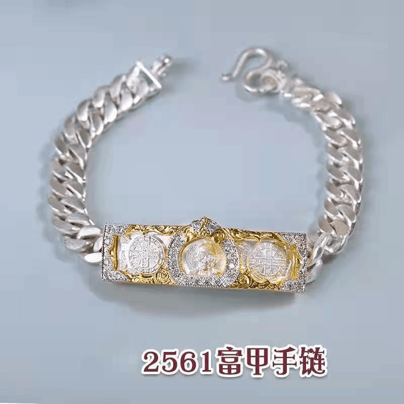 铜合金手链 瑞爷手链 富甲 自身时尚百搭男女同款