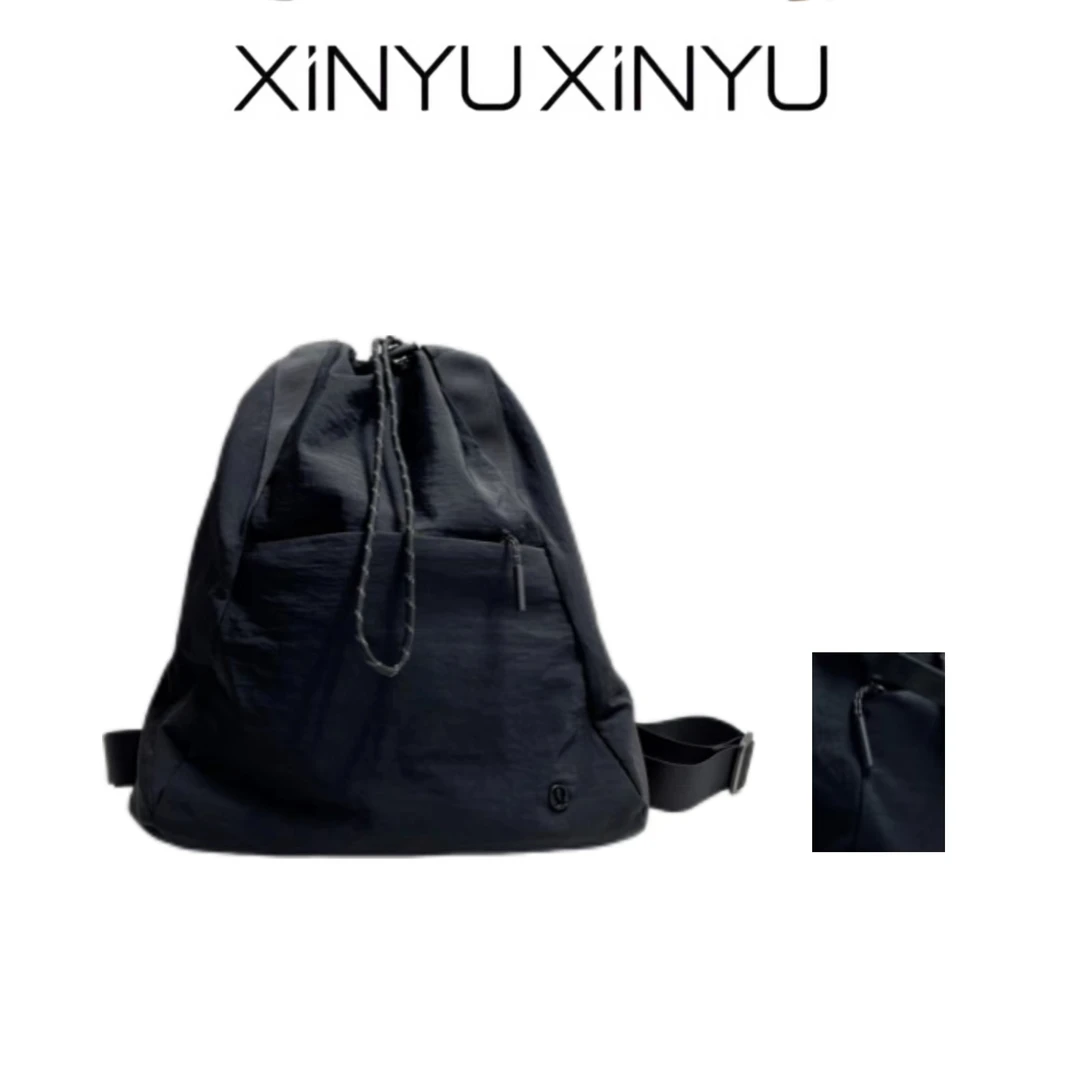 XINYU/芯与 双肩抽绳简约多功能运动包包 BB3227 时尚百搭轻便