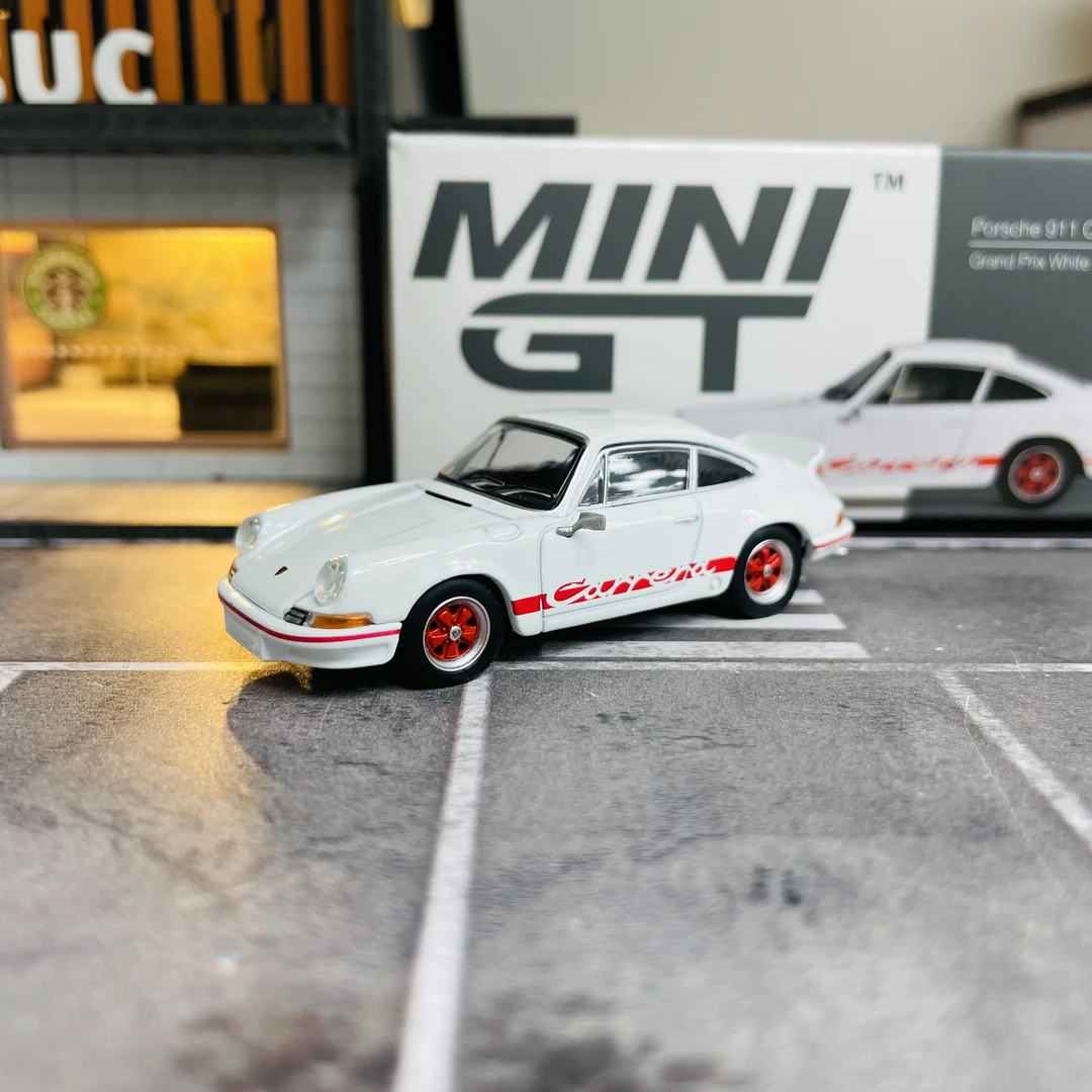 MINIGT 1:64 保时捷 911 RS 2.7 612号 白色 合金汽车模型