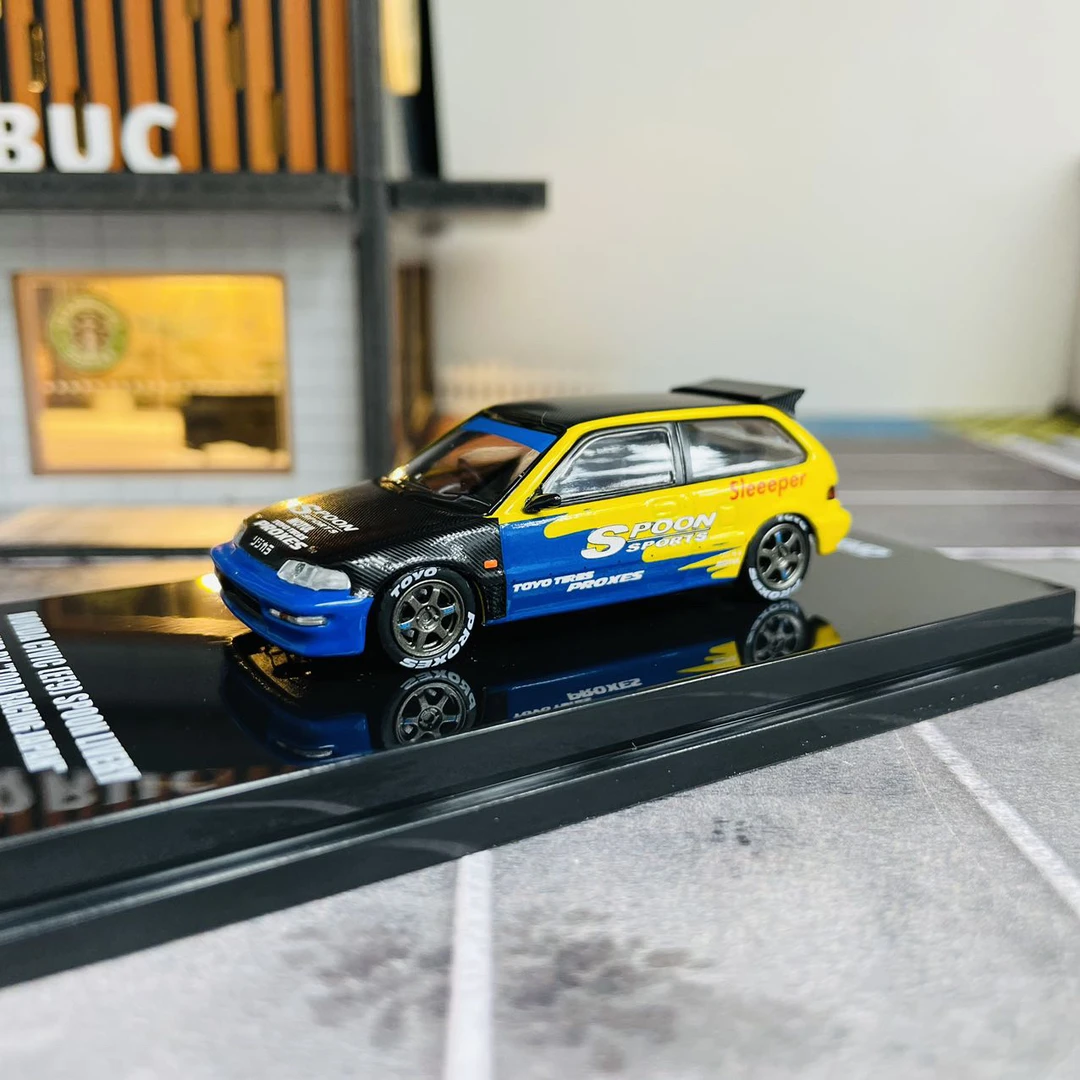 INNO 1:64 本田EF9 SPOON涂装 合金汽车模型