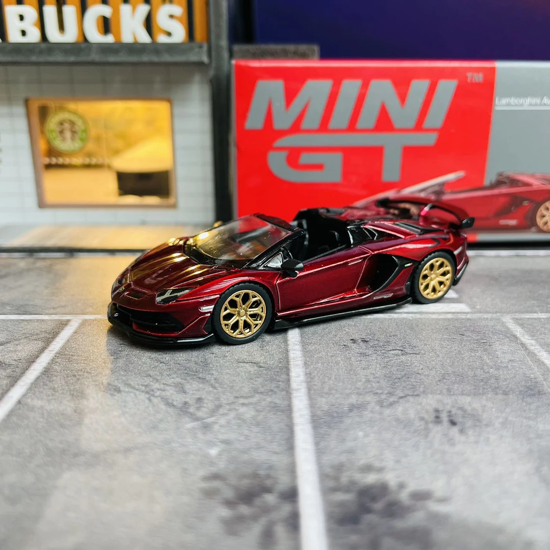 MINIGT 1:64 兰博基尼 SVJ 506号 红色 合金汽车模型