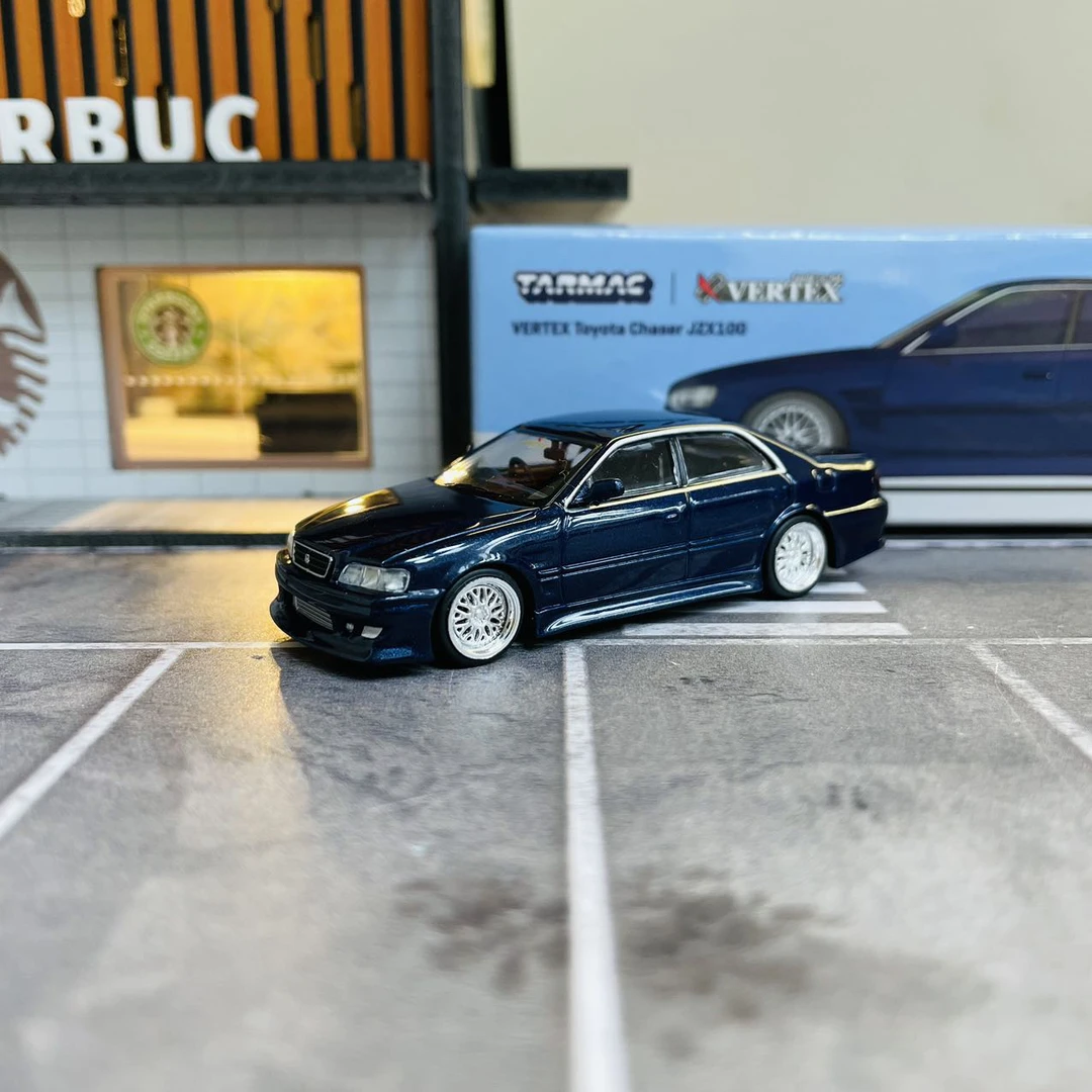 TW 1:64 JZX100 蓝色 合金汽车模型