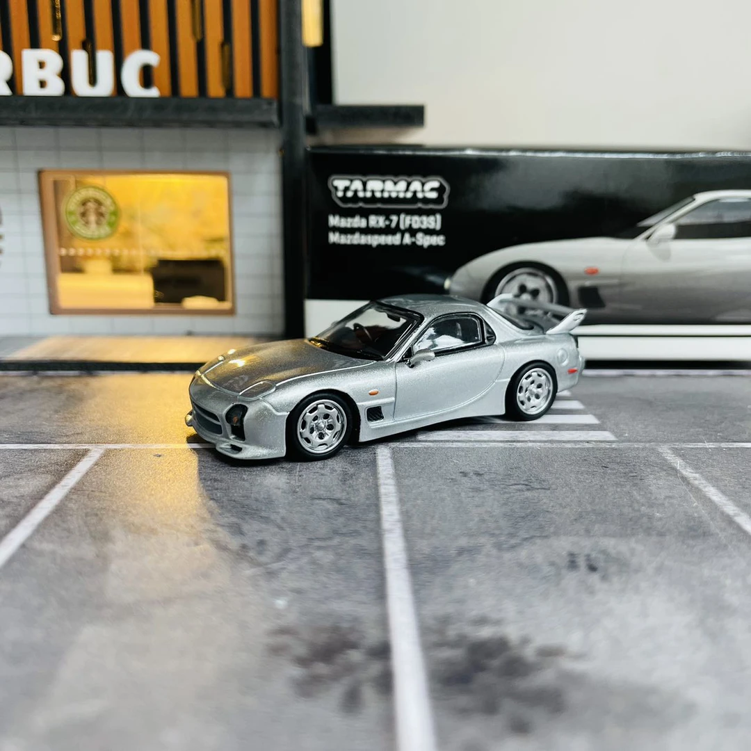 TW 1:64 马自达RX7 银色 合金汽车模型