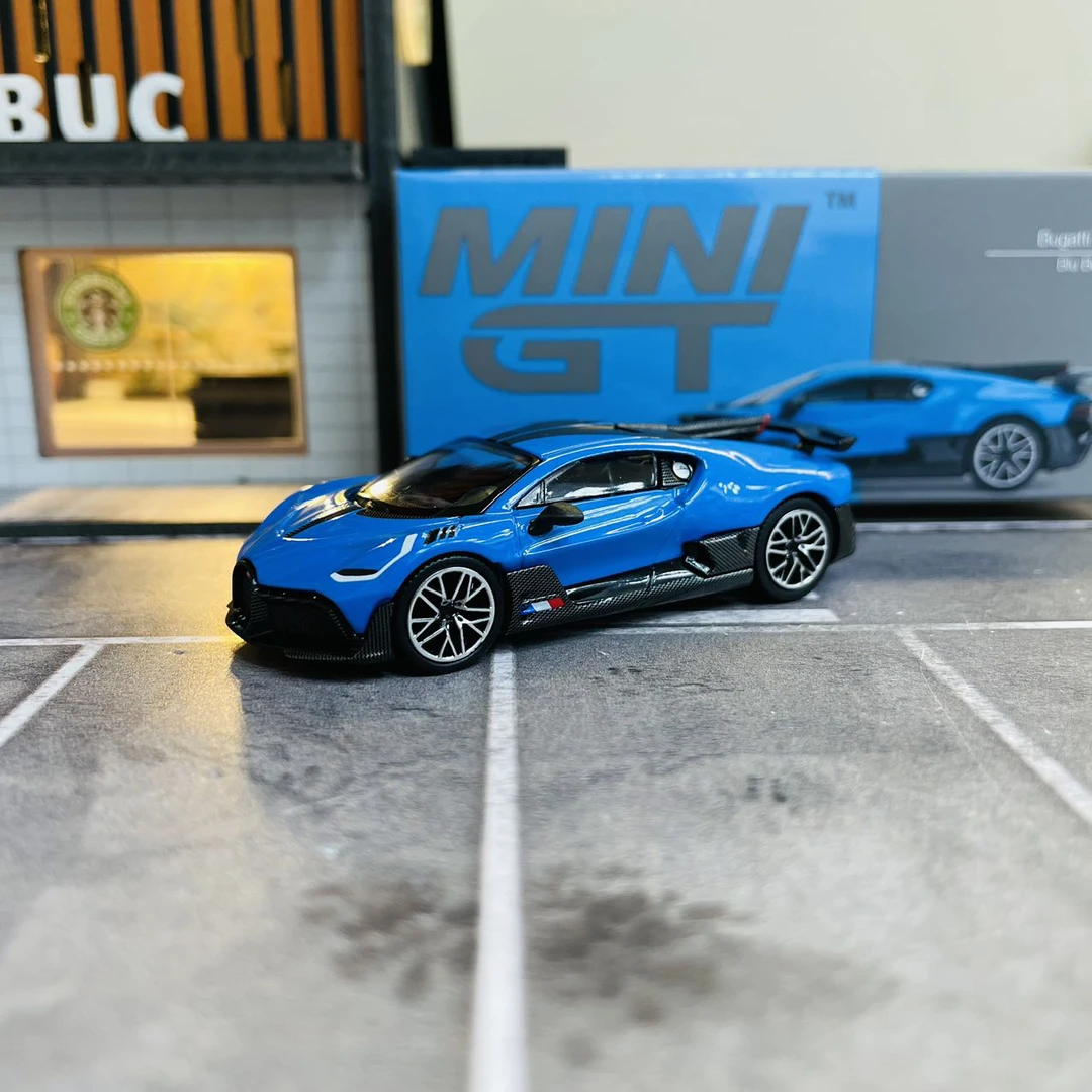 MINIGT 1:64 布加迪Divo 601号 蓝色 合金汽车模型