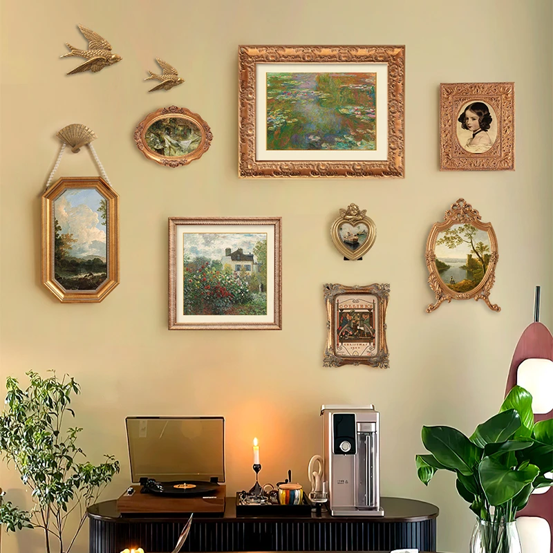 斯柏达 欧式风景人物复古装饰画小众法式客厅挂画玄关背景墙壁画