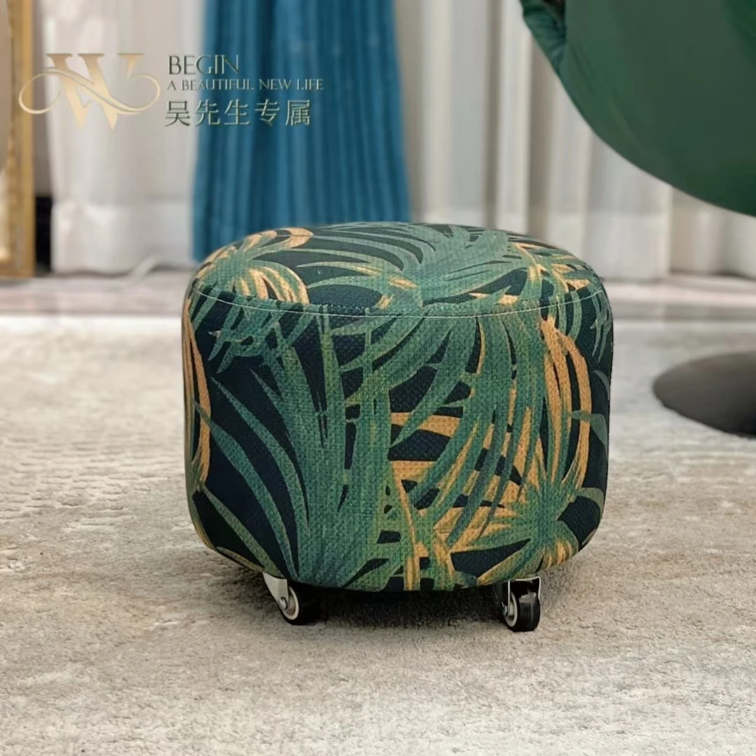 颜值带轮小凳子家用矮凳子简约小板凳换鞋凳客厅舒适久坐沙发凳