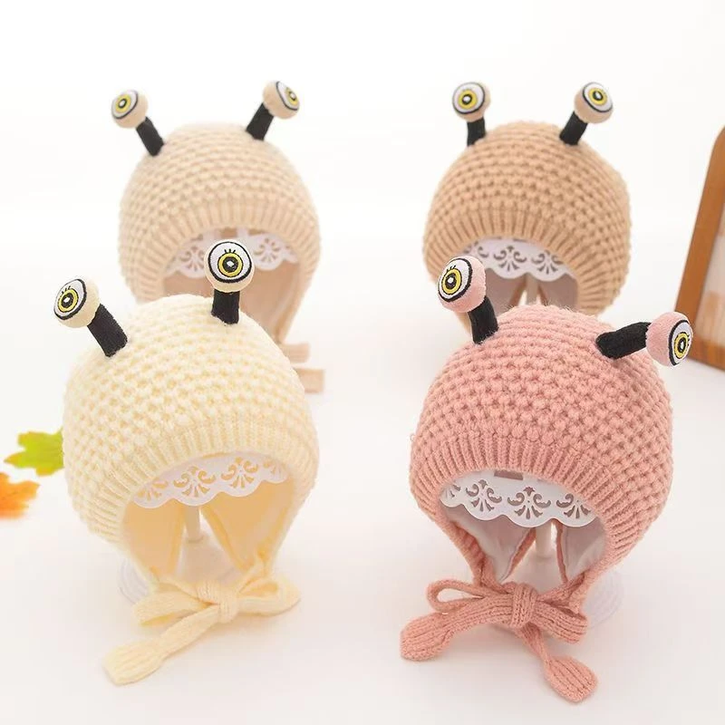 宝宝儿童针织帽婴幼儿韩版可爱超萌秋冬季宝宝保暖护耳毛线帽韩版