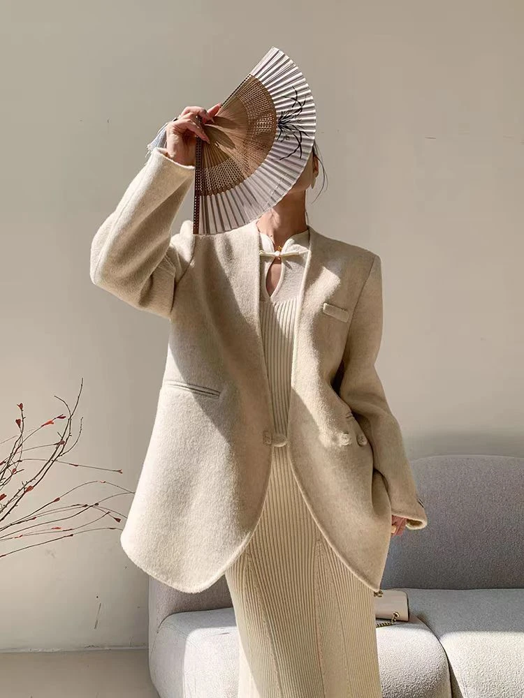 【61-70】SOGNO秋冬时尚气质百搭设计师羊毛大衣外套