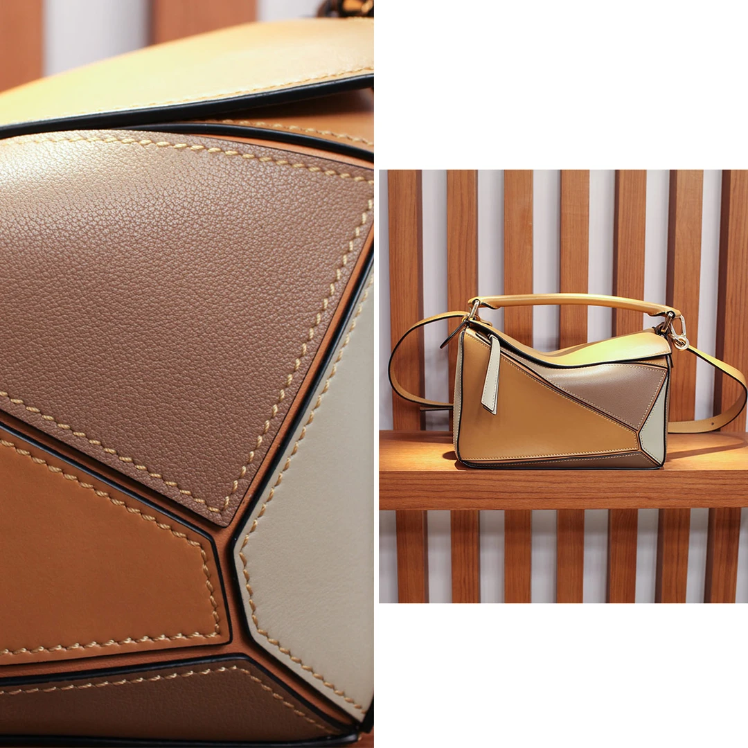 伯金哥 机缝真皮包单肩包何