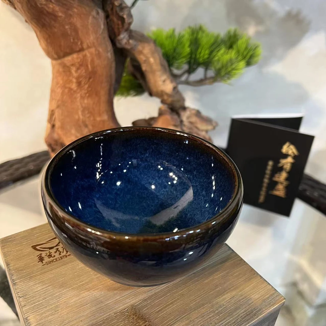 回蓝钵型高定茶杯XY