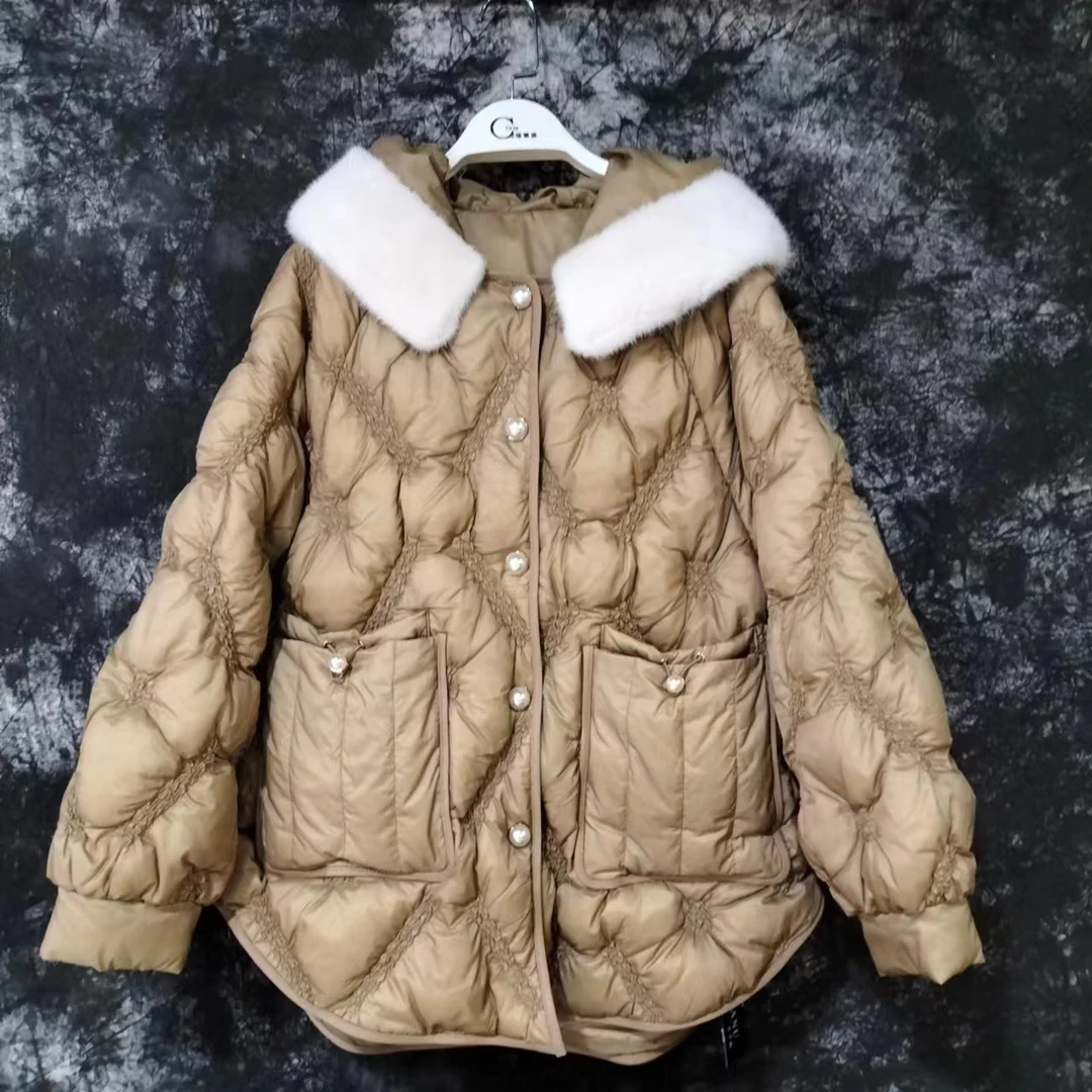 女款时尚百搭鹅绒服3329